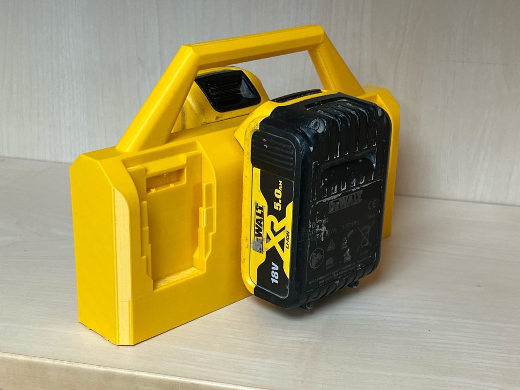 DeWalt Holder 3D Print til 18V Batterier - 3D-Print Aarhus