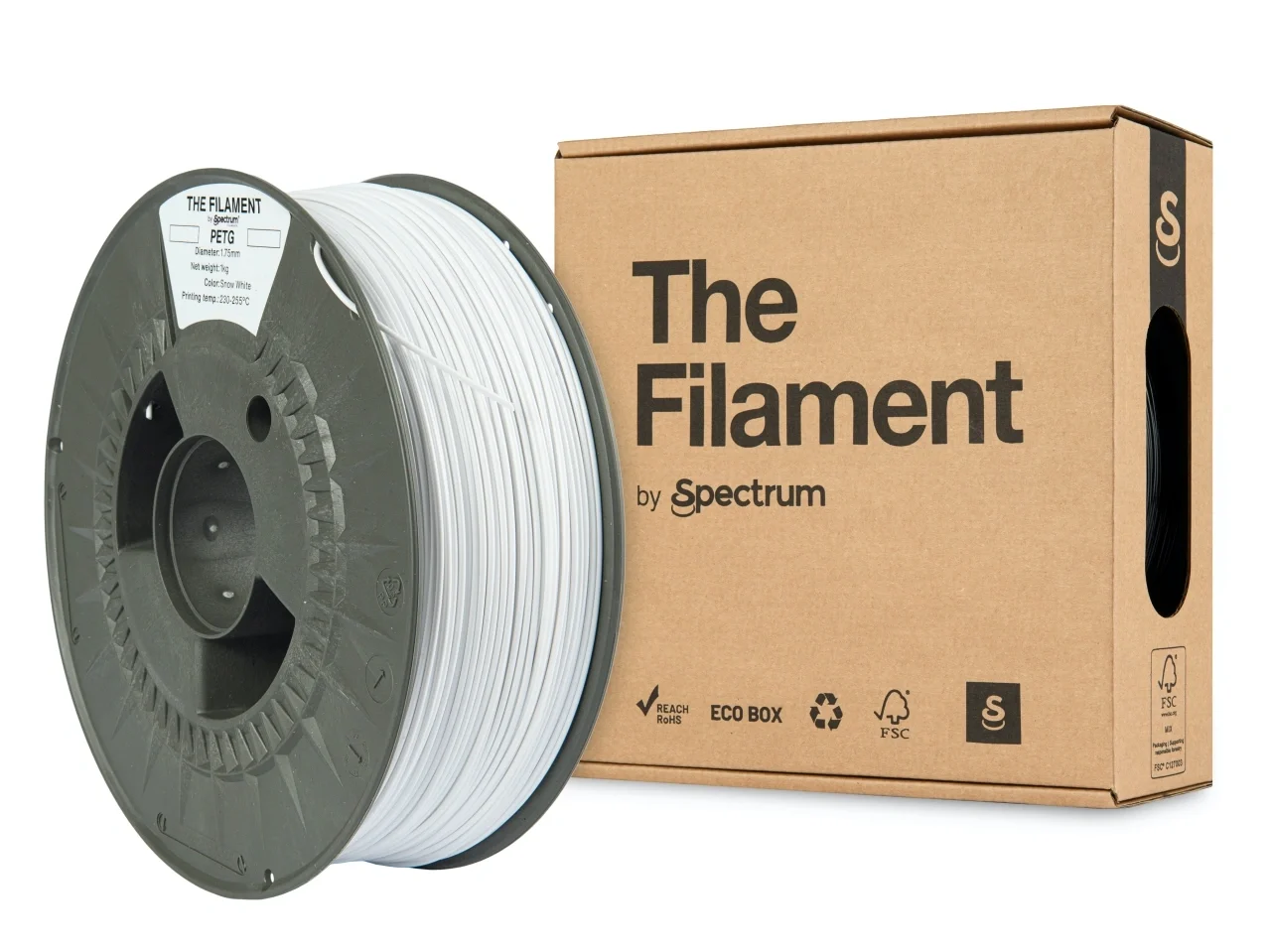 The Filament PETG, SNOW White, 1kg - Billede 2