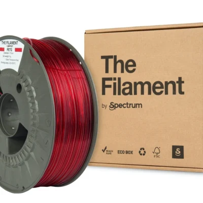 Alternative view of The Filament PETG, TRANSPARENT RED, 1kg