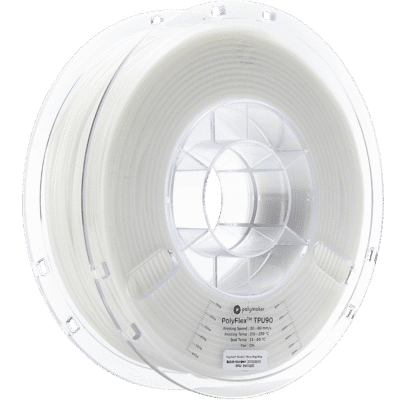 Polymaker PolyFlex TPU-90A, Hvid, 1.75mm, 750g