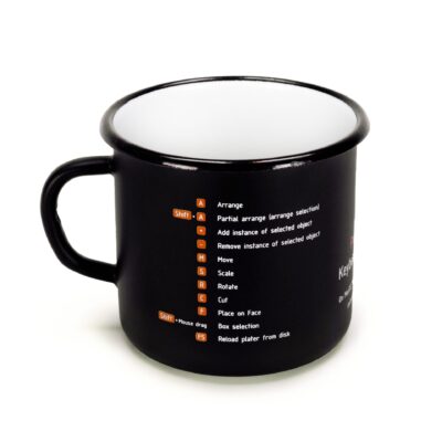 Mat sort PrusaSlicer krus 400ml med blank tekst