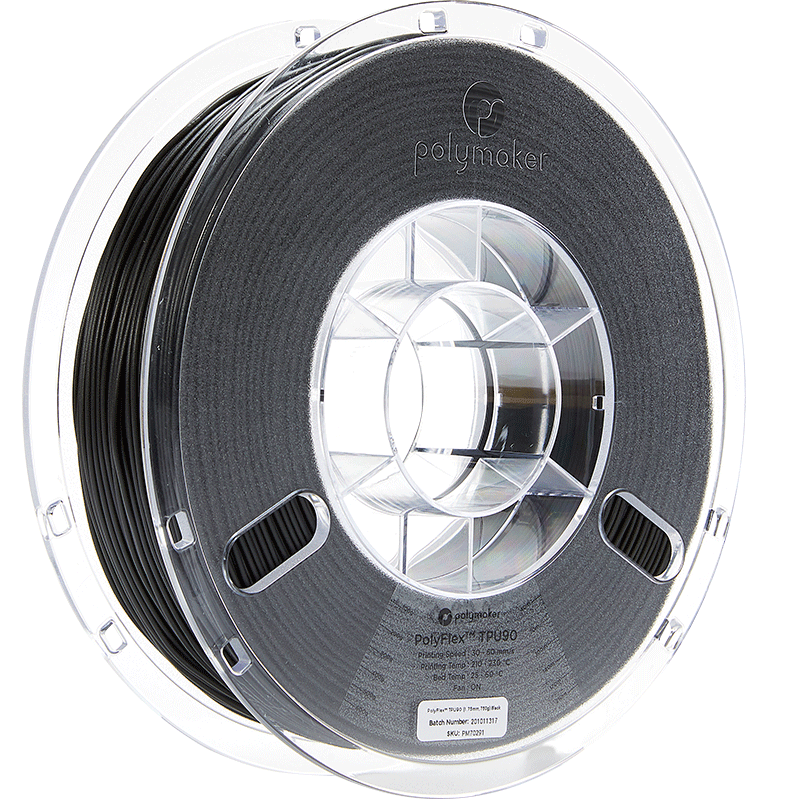 Polymaker PolyFlex TPU-90A, Black, 1.75mm, 750g 1 Polymaker PolyFlex TPU-90A, Black, 1.75mm, 750g