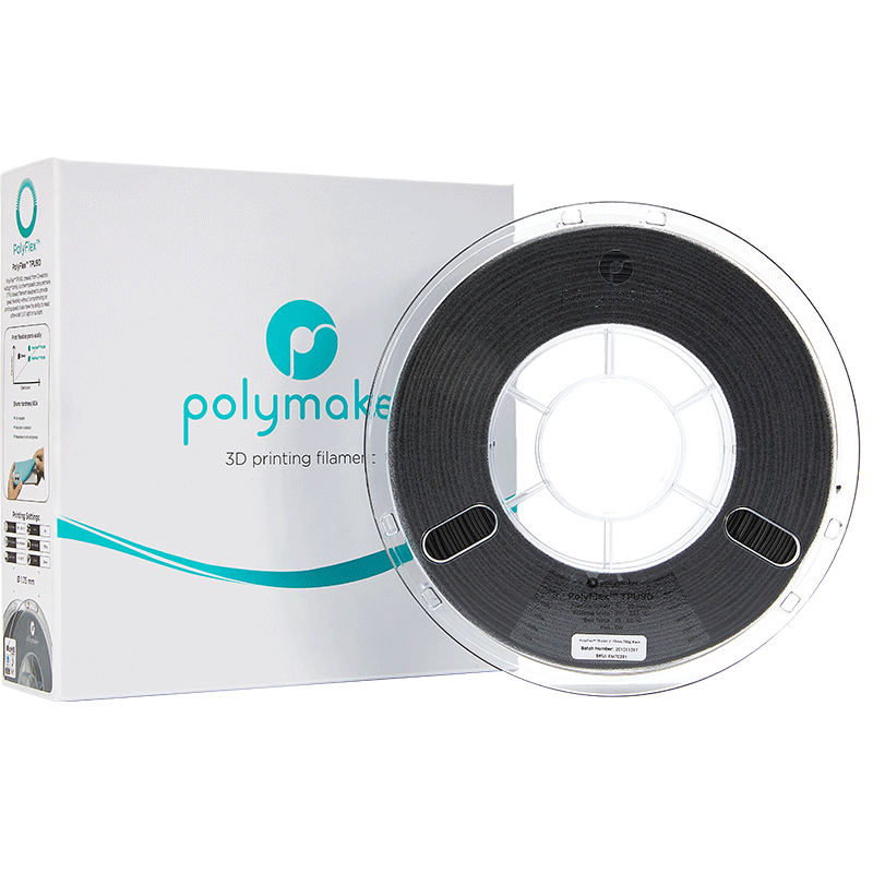 Polymaker PolyFlex TPU-90A, Black, 1.75mm, 750g 2 Polymaker PolyFlex TPU-90A, Black, 1.75mm, 750g - Billede 2
