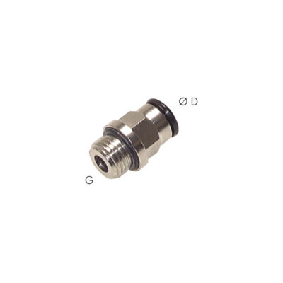Union M5×4mm udvendigt gevind – Push-in fitting til Bowden