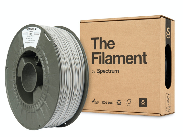 The Filament PLA 1.75mm CLOUD GREY 1kg 1 The Filament PLA 1.75mm CLOUD GREY 1kg