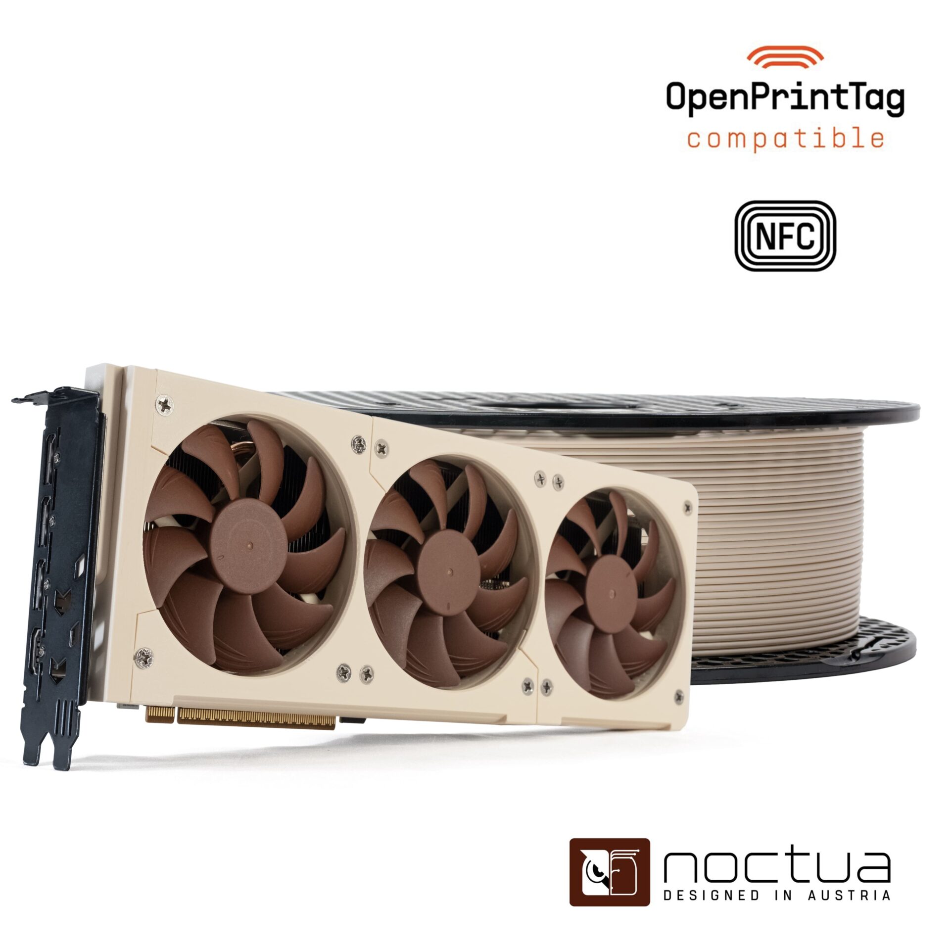 Prusament PETG Matte Noctua Beige 1kg (NFC) 1 Prusament PETG Matte Noctua Beige 1kg (NFC)