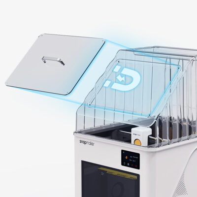 Magnetisk luge i BIQU PopCap toplåg på Snapmaker U1