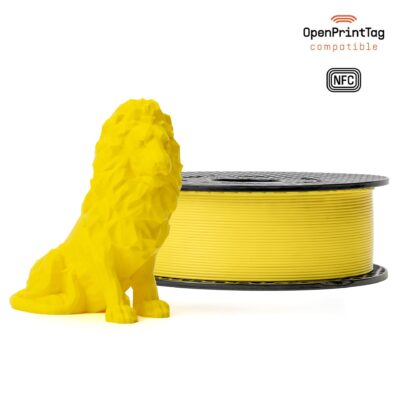 Prusament PLA CMYK Yellow 1 kg – dækkende PLA-filament på spole med NFC-tag
