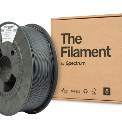 The Filament PETG Lite 1,75 mm GREY 1 kg spole med FSC-æske