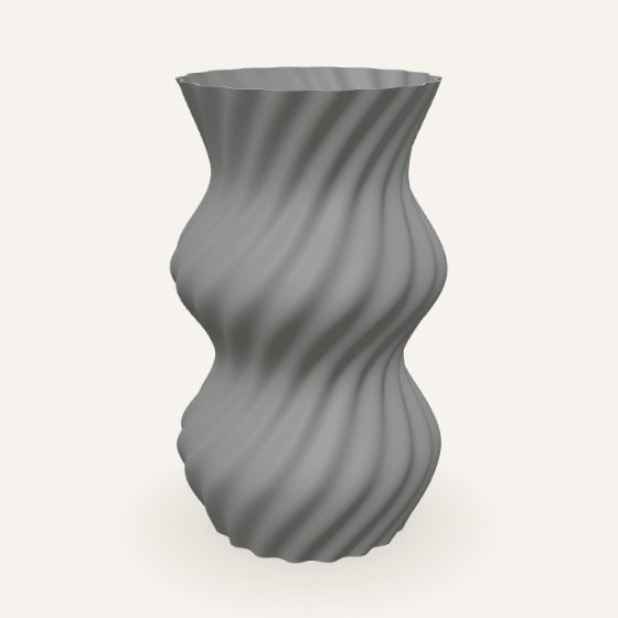 Greyswirl – Grå kurver, drejet