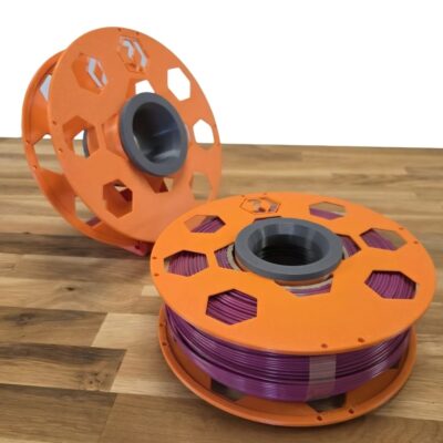 3DPrintAarhus ReFill spole – orange sider og grå kerne