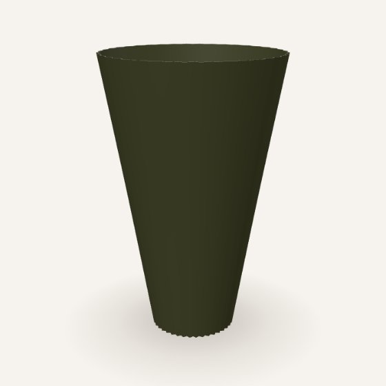 Olivreed – Fyrre fine ribber i oliven, let