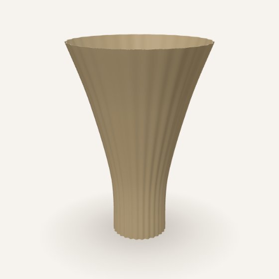 Sandtulip – Beige tulipan med fine ribber