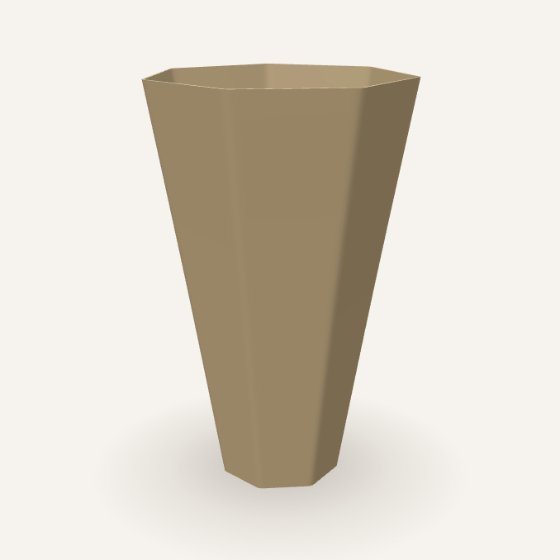 Septune – Syv kanter i beige, kegleform
