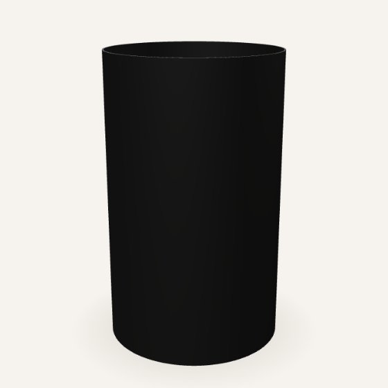 Svartstav – Ren sort cylinder, lige som en stav