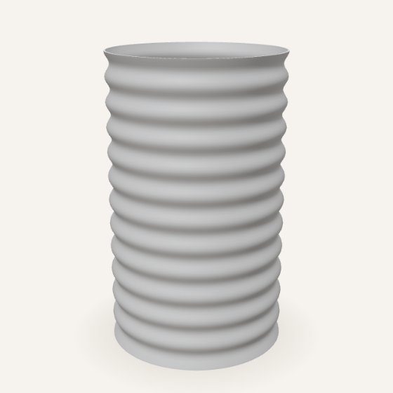 Whitecoil – Hvid cylinder i tolv ringe